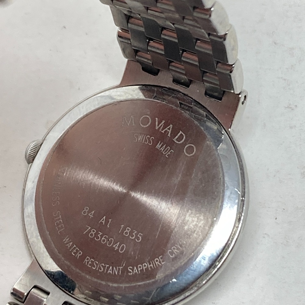 Movado Museum Watch Women 23mm Silver Tone 84.A1.1835 Swiss New Battery 6.5" - Picture 13 of 16